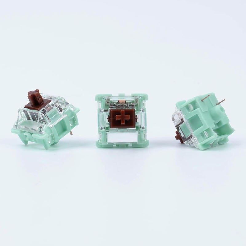 kutethy Gateron Jade 3.0 Double-Stage Spring Brown Switches,3-Pin 55gf Tactile/Pre Lubed for Mechanical Keyboard（Brown,36pcs） - Image 5